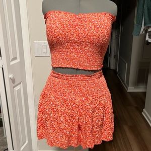 Aerie | crop and short set | top medium | bottom large